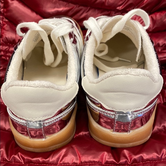 Silver Metallic Women's Sneakers - Picture 5 of 6